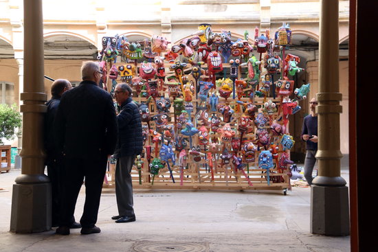 Participative sculpture ‘Milcaps' by Marcel·lí Antúnez made possible by people living with mental disorders in various centers at the La Model exhibit on March 13 November 2018 (by Pau Cortina)